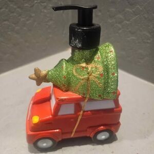 Christmas Tree Plastic Red Car Soap Dispenser